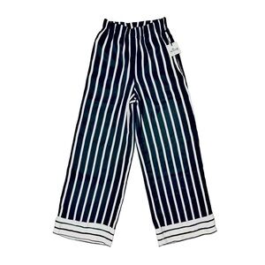 ALTEREDREAMS black & white striped satin pants XS